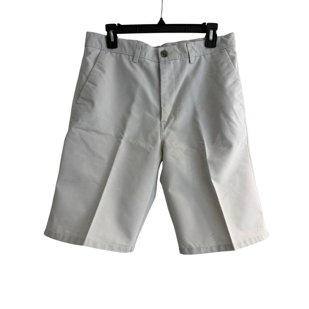 Haggar Men's Premium Woven Chino Shorts - Khaki Beige - Size 32 (9.5" Inseam) - Picture 2 of 6